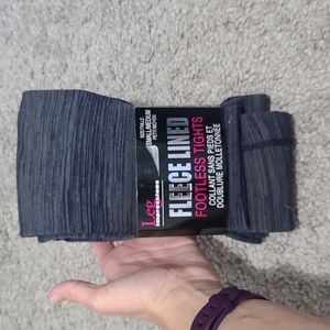 💚 Leg Impressions Fleece Lined Footless Tights Small Medium